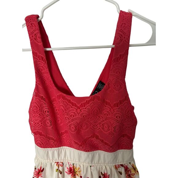 Windsor coral and floral midi dress size 5 - Picture 2 of 5